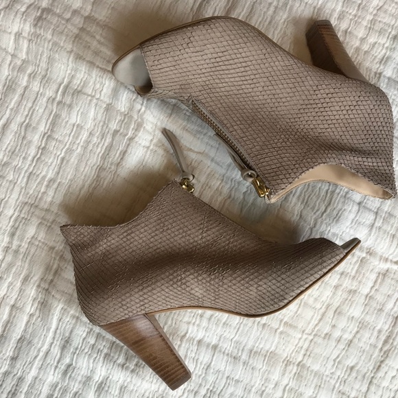 👌🏻 NWT PAUL GREEN TOPAZ SNAKE Open Toe Bootie - Picture 7 of 8